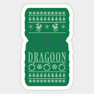 Final Fantasy XIV Dragoon Ugly Christmas Sweater Sticker